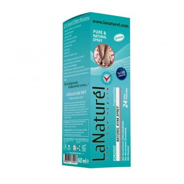 Doğal Kokusuz Ayak Spreyi - 50ml - Lanaturel ürün görseli 1