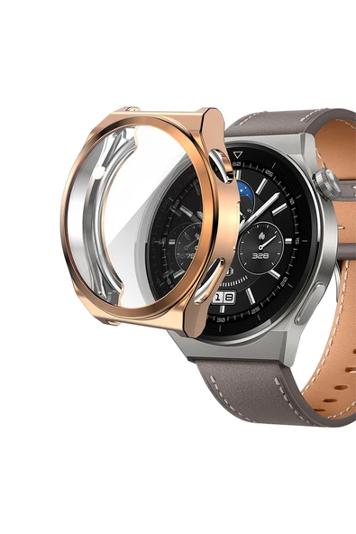 Huawei Watch Gt3 Pro 46mm Uyumlu Kasa Ve Ekran Koruyucu 360 Tam Koruma Silikon Kılıf ürün görseli 1