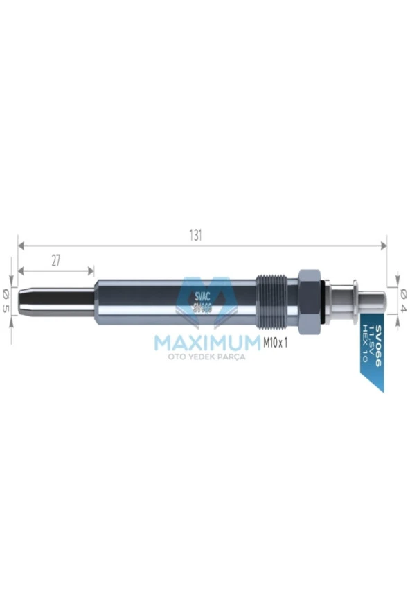 10ad. Sv066 A0011592801 Kızdırma Bujısı 11,5 V Cruıser 2,2crd Cruıser 2,2 C ürün görseli 1
