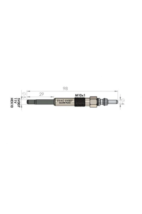 Isıtma Bujisi Sv007 Transporter 1.9 2.5tdı 03-06 ürün görseli 1