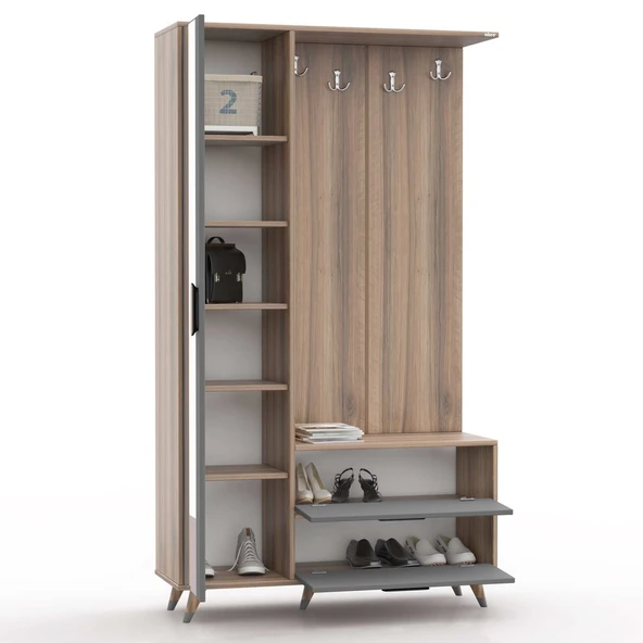 ABRE VM-342 ANTRASİT VESTİYER PORTMANTO - Resim 3