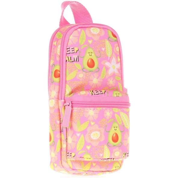 Kaukko Kalem Çantası Nature Junior Bag Avocado Üç Bölmeli Kalemlik ürün görseli 1