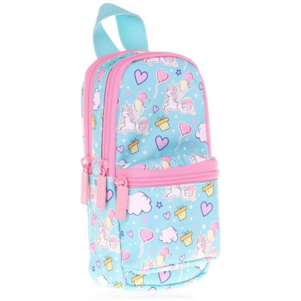 Kaukko Natura Jınior Bag Üç Bölmeli Kalem Çantası Unicorn Ballon Kalemlik ürün görseli 1