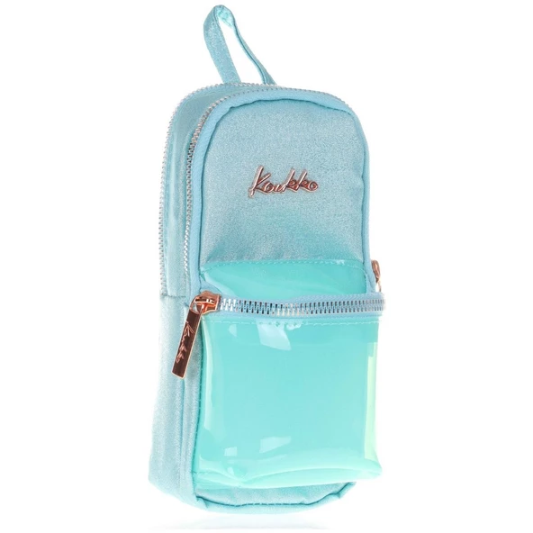 Kaukko Kalem Çantası Amazıng Junior Bag Blurry-Turkuaz Üç Bölmeli Kalemlik ürün görseli 1