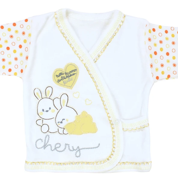 Chery Sarı 7'li Bebek Hastane Çıkış Seti - Resim 4