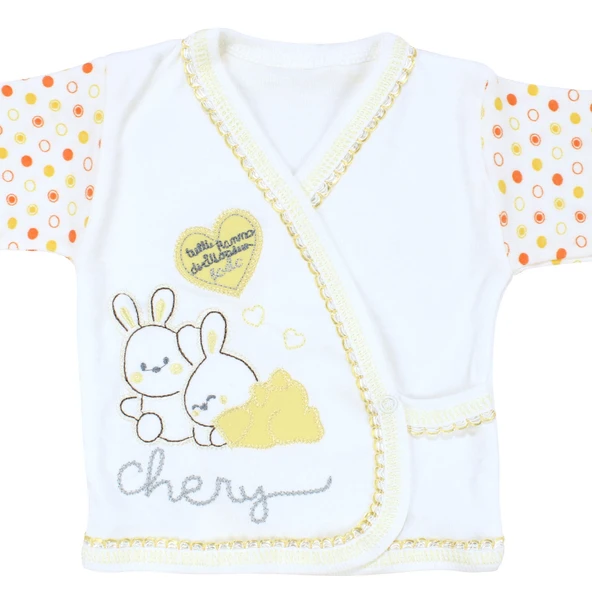 Chery Sarı 7'li Bebek Hastane Çıkış Seti - Resim 8