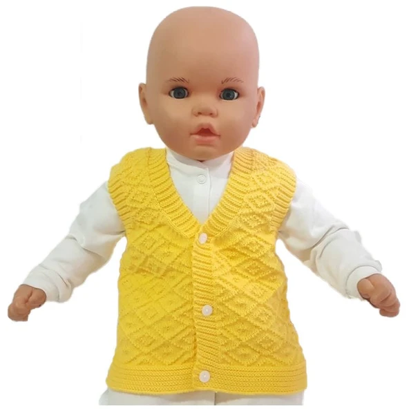 Triko Sarı Bebek Yelek ürün görseli 1
