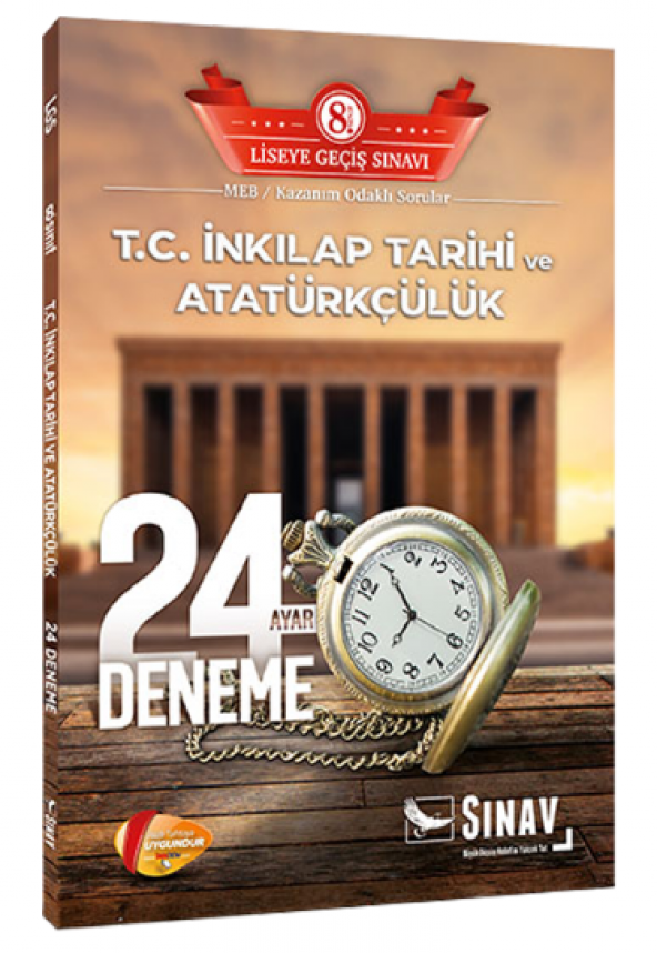 Sınav Yayınları 8. Sınıf LGS T.C. İnkılap Tarihi ve Atatürkçülük 24 Deneme ürün görseli 1