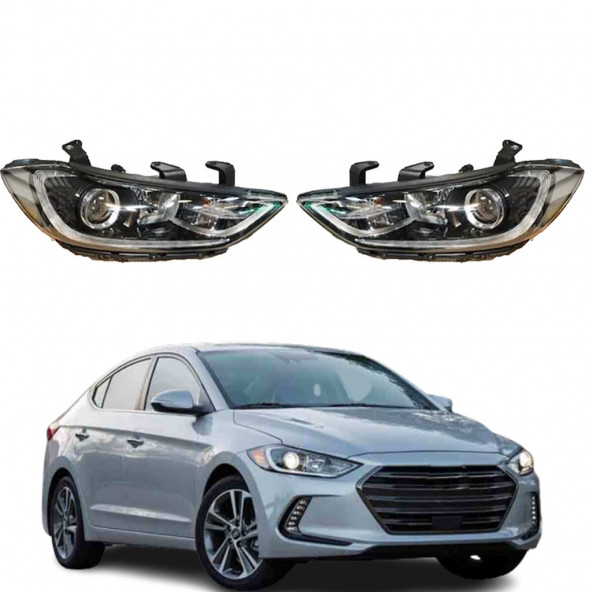 HYUNDAİ ELENTRA 2016--2018 SAĞ VE SOL ELEKTİRİKLİ MOTORLU ÖN FAR ürün görseli 1