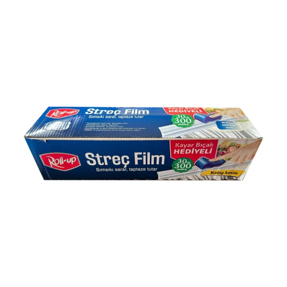 Roll-Up Şeffaf Mutfak Rulo Streç Film Folyo - 30 Cm. x 300 Metre - Gıdaya Uygun - 1 Paket ürün görseli 1