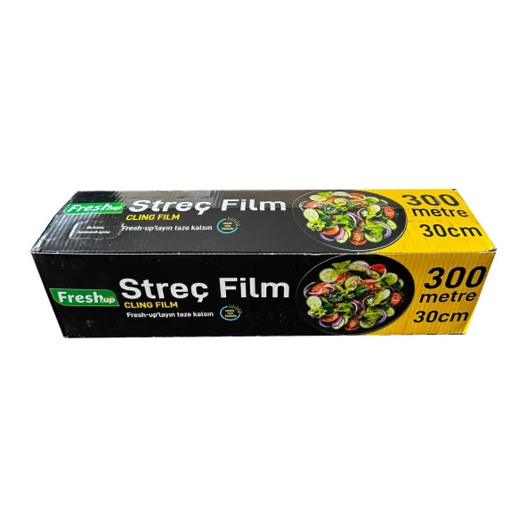 Fresh-Up Şeffaf Mutfak Rulo Streç Film Folyo - 30 Cm. x 300 Metre - Gıdaya Uygun - 1 Paket ürün görseli 1