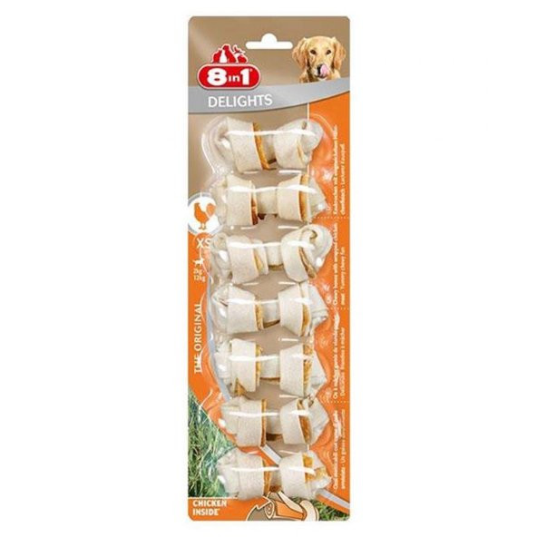 8 in 1 Delights Bones Köpek Ağız Bakım Burgu Kemiği 7 li Paket 84 Gr ürün görseli 1