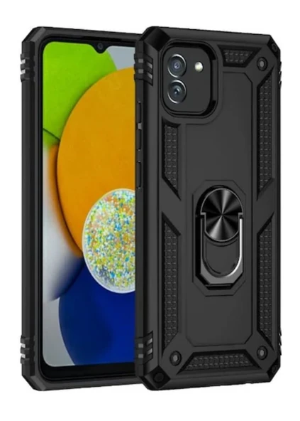 Samsung Galaxy A04 Uyumlu Manyetik Standlı Tank Kılıf ürün görseli 1