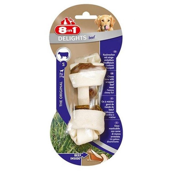 8 in 1 Delights Bones Biftekli Köpekler İçin Ağız Bakım Kemiği Small ürün görseli 1