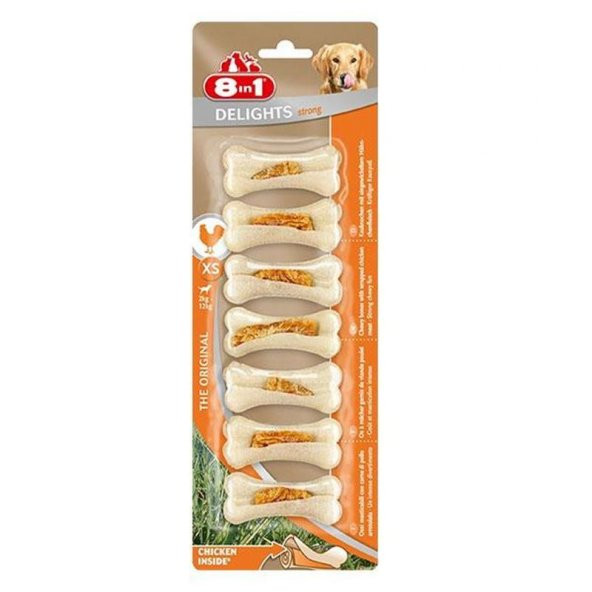 8 in 1 Delights Köpek Ağız Bakım Kemik Small 7 Li Paket 140 Gr ürün görseli 1