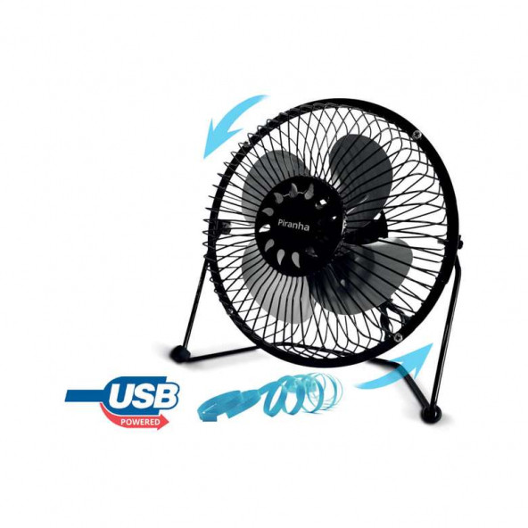 Piranha Metal USB Fan ürün görseli 1