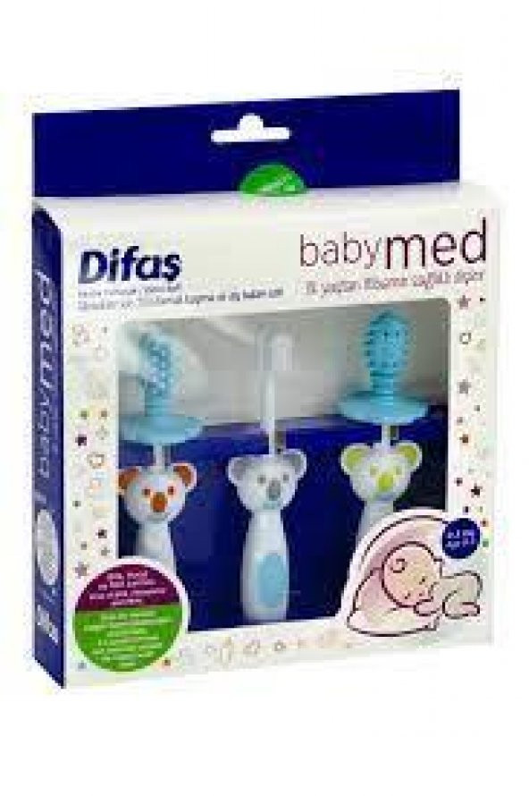 Difaş Babymed Ekstra Yumuşak Diş Fırçası 3lü Set Mavi ürün görseli 1