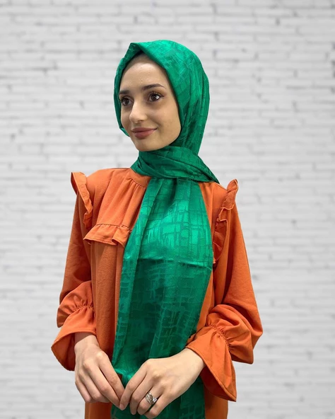 Cosie İthal  Desenli Yakma Şal 00829  BENETTON ürün görseli 1
