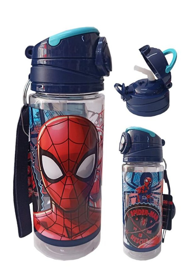 Spiderman Matara 500 ml 1 Adet Erkek Çocuk Örümcek Adam Lisanslı Suluk Okul Matarası Öğrenci Suluğu ürün görseli 1