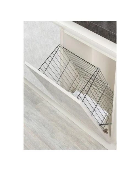BANYO DOLAP İÇİ ÇAMAŞIR SEPETİ KAPAĞA MONTELİ KROM KAPLAMA ürün görseli 1