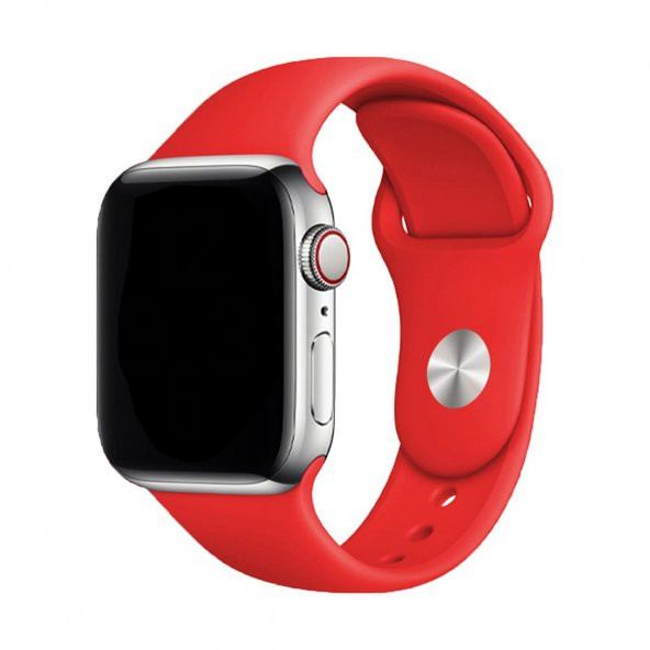 E2M CLASSIC SİLİKON APPLE WATCH KORDON 42-44-45-49MM KIRMIZI ürün görseli 1