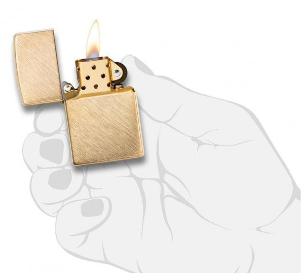 Zippo 29830 Herringbone Sweep Brass Çakmak - Resim 3