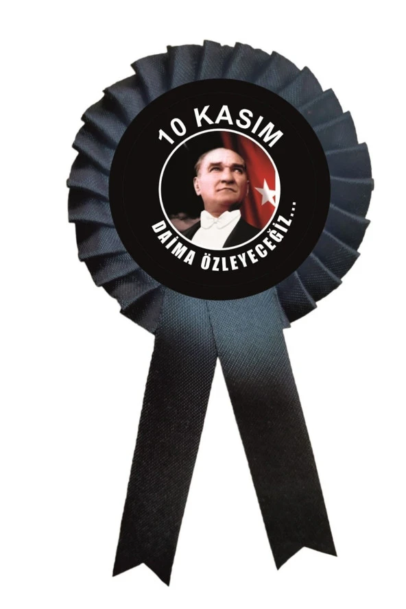 yıldızkurdelaankara 10 Kasım Atatürk Daima Özleyecegiz .saten Kokart 25 Adet ürün görseli 1