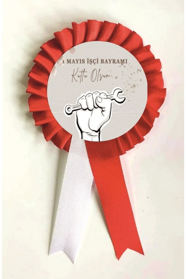yıldızkurdelaankara 1 Mayıs Işci Bayramı Saten Kokart 10 Adet ürün görseli 1