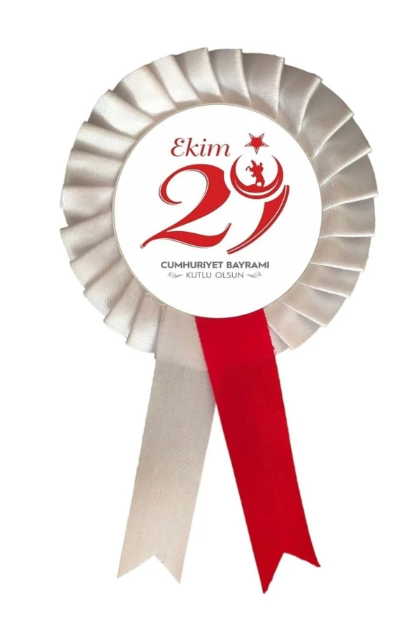 yıldızkurdelaankara 29 Ekim Cumhuriyet Bayramı Saten Kokart 10 Adet ürün görseli 1