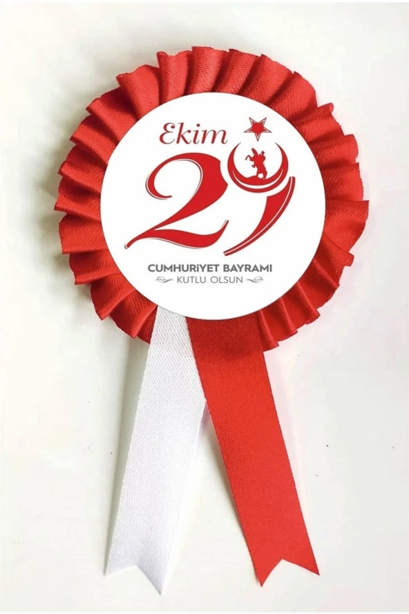 yıldızkurdelaankara 29 Ekim Cumhuriyet Bayramı Saten Kokart 10 Adet ürün görseli 1