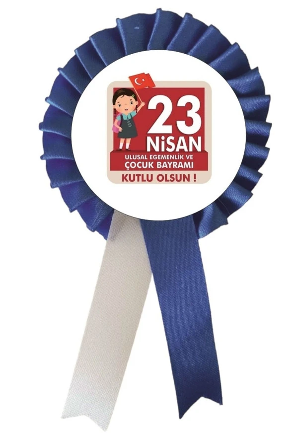 yıldızkurdelaankara 23 Nisan Ulusal Eğemenlik Ve Çocuk Bayramı Saten Kokart 10 Adet ürün görseli 1