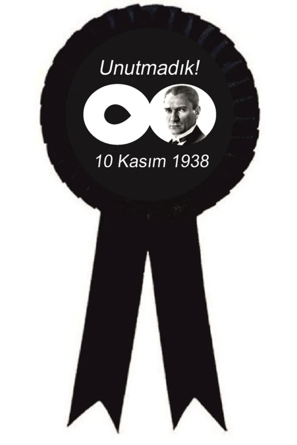 yıldızkurdelaankara 10 Kasım Saygı Ile Anıyoruz Atatürk Saten Kokart 50 Adet ürün görseli 1