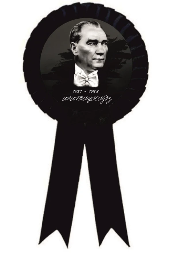 yıldızkurdelaankara 10 Kasım Saygı Ile Anıyoruz Atatürk Saten Kokart 50 Adet ürün görseli 1