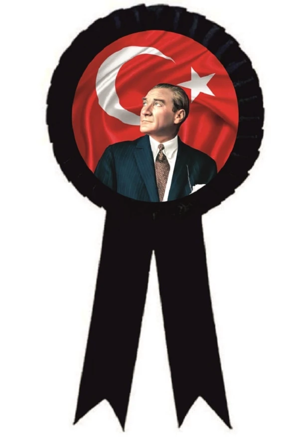 yıldızkurdelaankara 10 Kasım Saygı Ile Anıyoruz Atatürk Saten Kokart 25 Adet ürün görseli 1