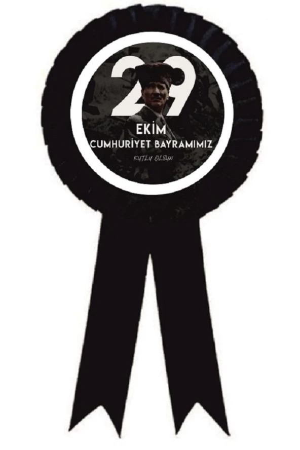 yıldızkurdelaankara 29 Ekim Cumhuriyet Bayramı Saten Kokart 10 Adet ürün görseli 1