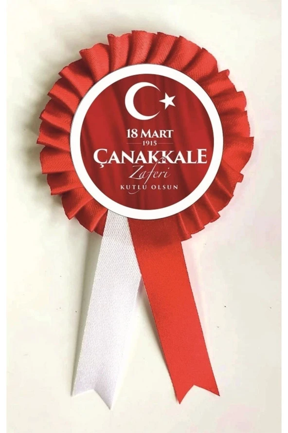 yıldızkurdelaankara 18 Mart Çanakkale Zaferi Saten Kokart 10 Adet ürün görseli 1