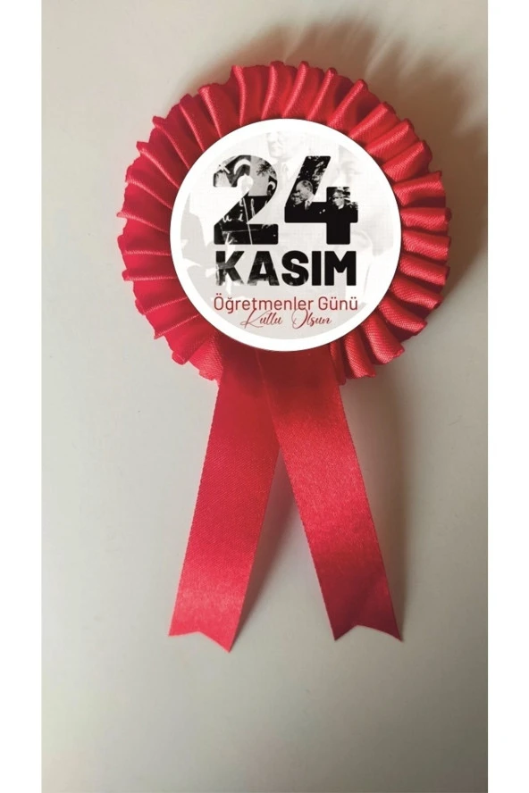 yıldızkurdelaankara 24 Kasım Ögretmenler Günü Saten Kokart 10 Adet ürün görseli 1