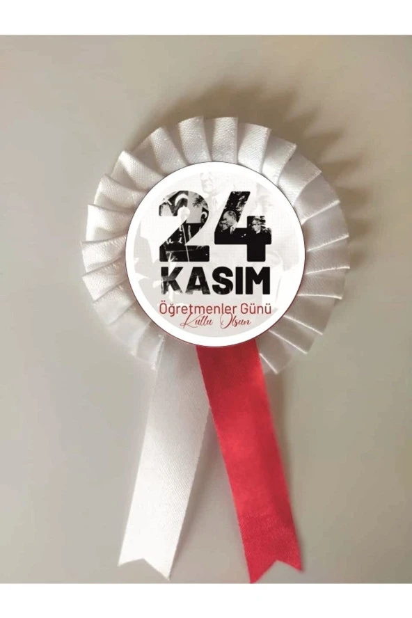 yıldızkurdelaankara 24 Kasım Ögretmenler Günü Saten Kokart 10 Adet ürün görseli 1