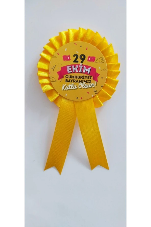 yıldızkurdelaankara 29 Ekim Cumhuriyet Bayramı Kutlu Olsun Saten Kokart 10 Adet ürün görseli 1