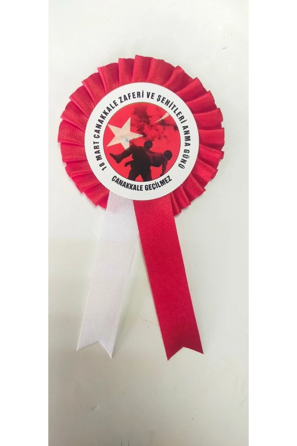yıldızkurdelaankara 18 Mart Çanakkale Zaferi Saten Kokart 10 Adet ürün görseli 1