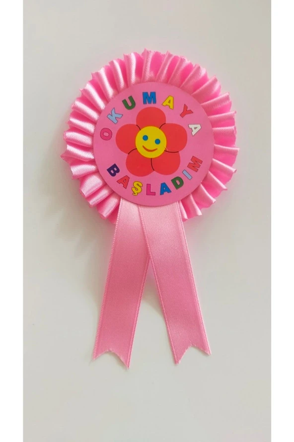 yıldızkurdelaankara Okumaya Başladım Rozet Kokart Pembe 5 Adet ürün görseli 1