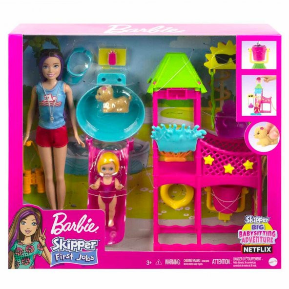 Barbie Skipperın Su Parkı Eğlencesi Oyun Seti HKD80 ürün görseli 1
