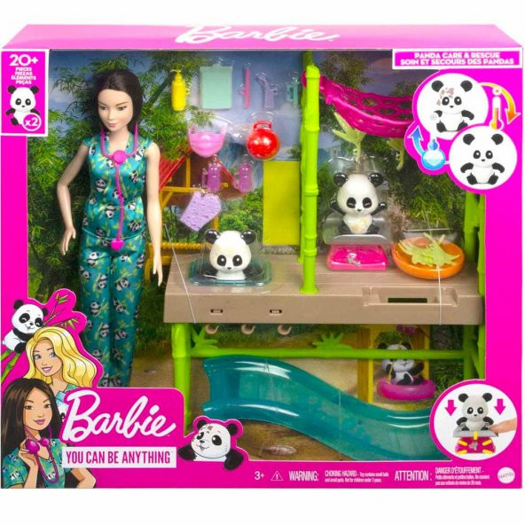 Barbie Panda Bakımı Oyun Seti HKT77 ürün görseli 1