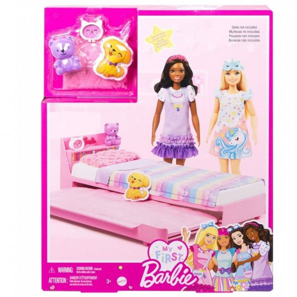 Barbie İlk Bebeğim Barbienin Yatağı Oyun Seti HMM64 ürün görseli 1