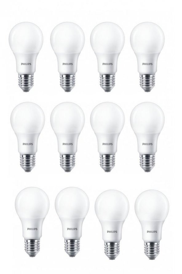 Philips 8W (60W) Led Ampul Beyaz 6500K -12 Adet Tasarruflu Lamba ürün görseli 1