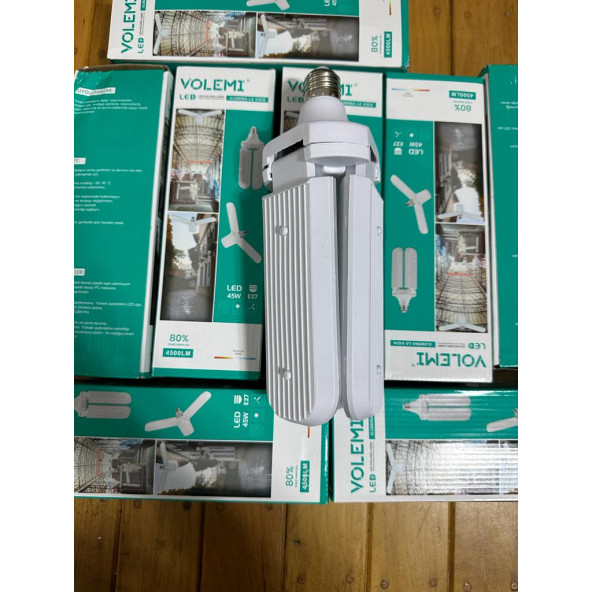 led katlanır tasaruflu 3 kanat ampul lamba - Resim 3