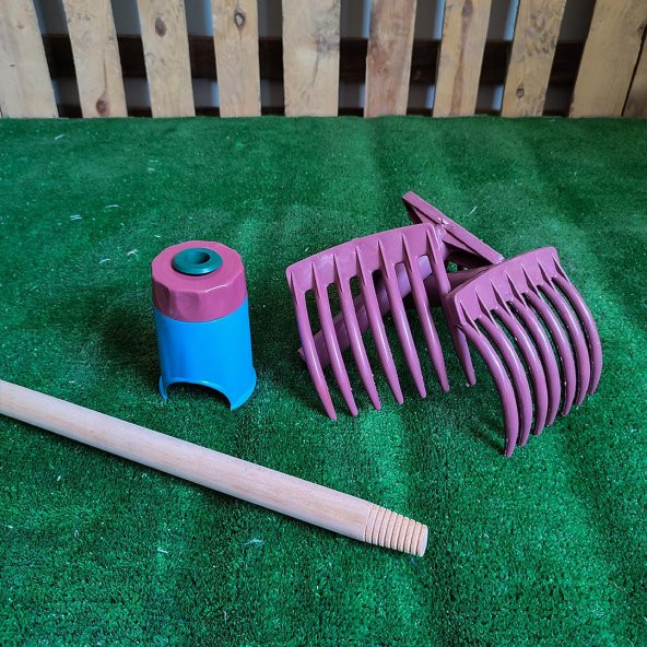 ZEYTİN TIRMIĞI + ZEYTİN DİLME APARATI + FIRÇA SAPI ZEYTİN TOPLAMA TARAĞI VE ZEYTİN ÇİZME ALETİ ürün görseli 1