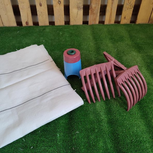 ZEYTİN TIRMIĞI + ZEYTİN DİLME APARATI + 5x10 ZEYTİN SERGENİ JÜT ZEYTİN TOPLAMA TARAĞI TABAN ÖRTÜSÜ ZEYTİN ÇİZME ALETİ ürün görseli 1