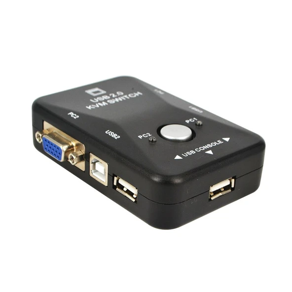TriLine 2 Port Usb Kvm Switch 2PC Tek Monitör Kontrol ürün görseli 1