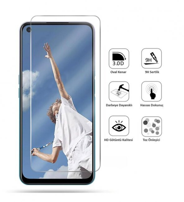 Oppo A52 Kırılmaz Cam Ekran Koruyucu Temperli Cam ürün görseli 1